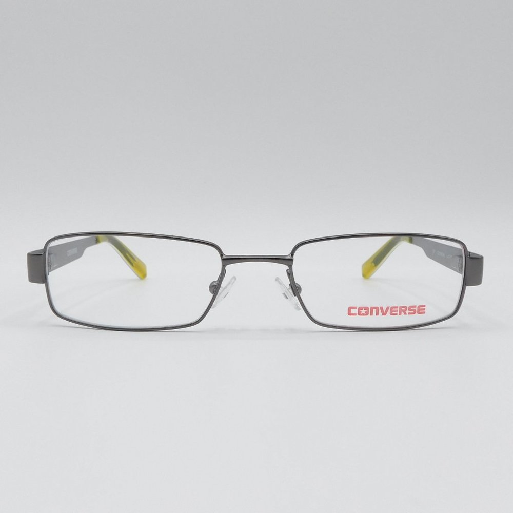 NEW CONVERSE  EYEGLASSES FRAME ZAP GUNMETAL YELLOW RECTANGLE KIDS RX 47-… - Picture 2 of 8